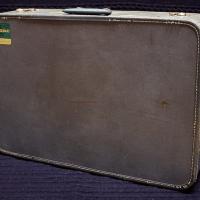 Vintage 1960s Monarch Blue Hard-shell Suitcase