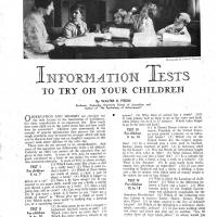 &quot;Information Tests to Try on Your Children&quot;